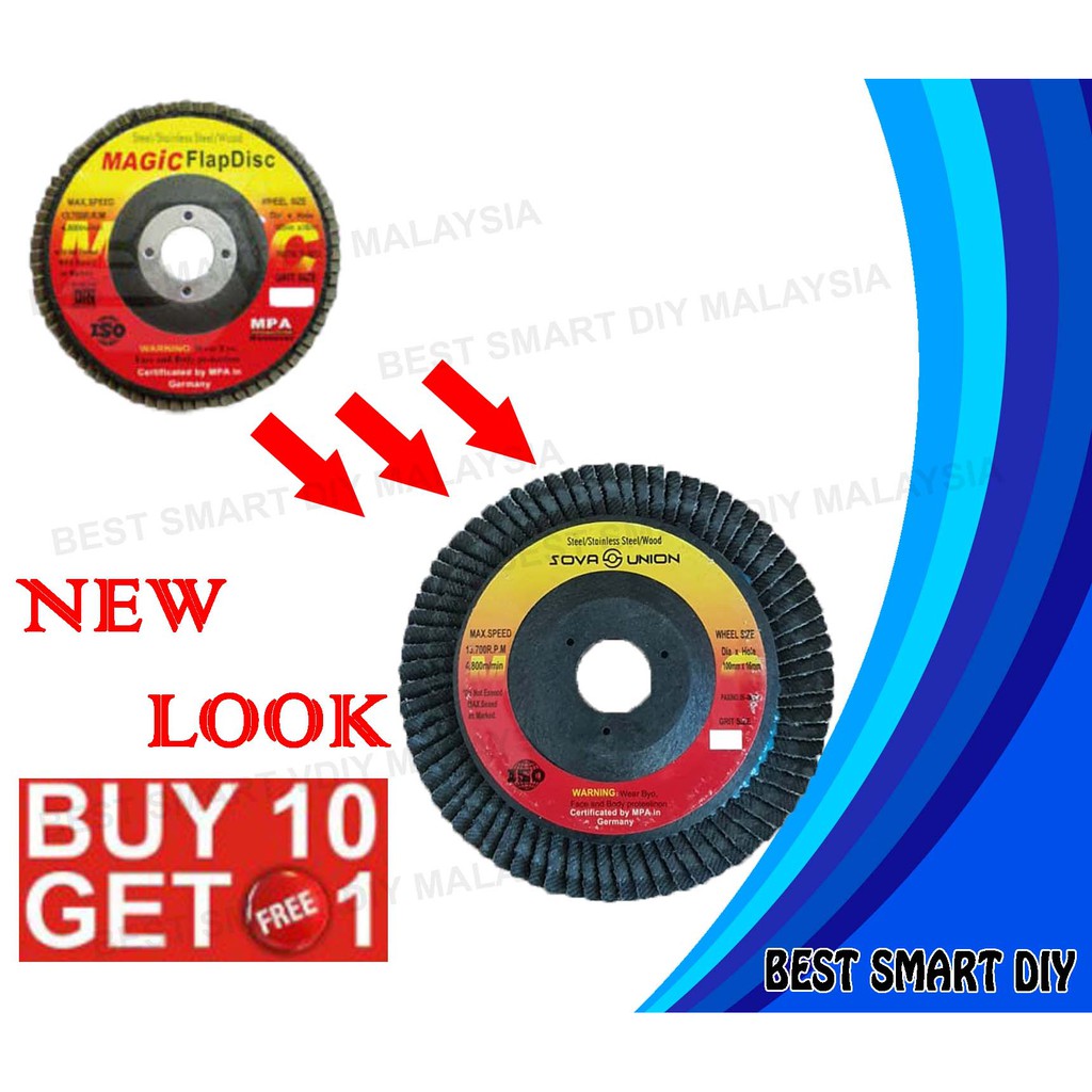 Magic Flap Disc 4”-100MM (High Quality)**BUY 10 PCS FREE 1 PCS