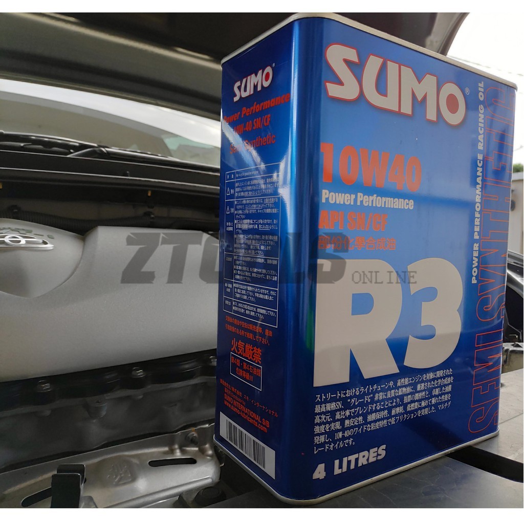 (4L) SUMO R3 10W40 Semi Synthetic Engine Oil API SN/CF | Minyak Hitam ...