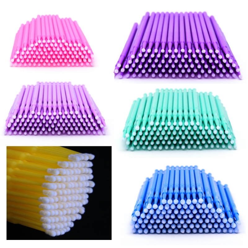 100x Dental Micro Brush Applicators – Large Blue, 2.5mm Head – Disposable For Teeth, Crafts, Detailing (Unbranded)