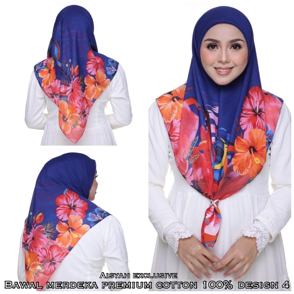 TUDUNG BAWAL MERDEKA 2023 AISYAH EXCLUSIVE / BAWAL COTTON PREMIUM ...