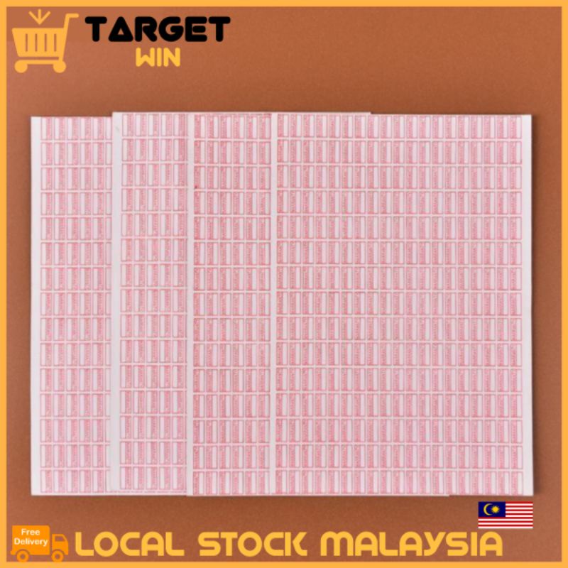1000pcs Friable Warranty Seal Sticker Waranti Seal Perlindungan Rusak ...