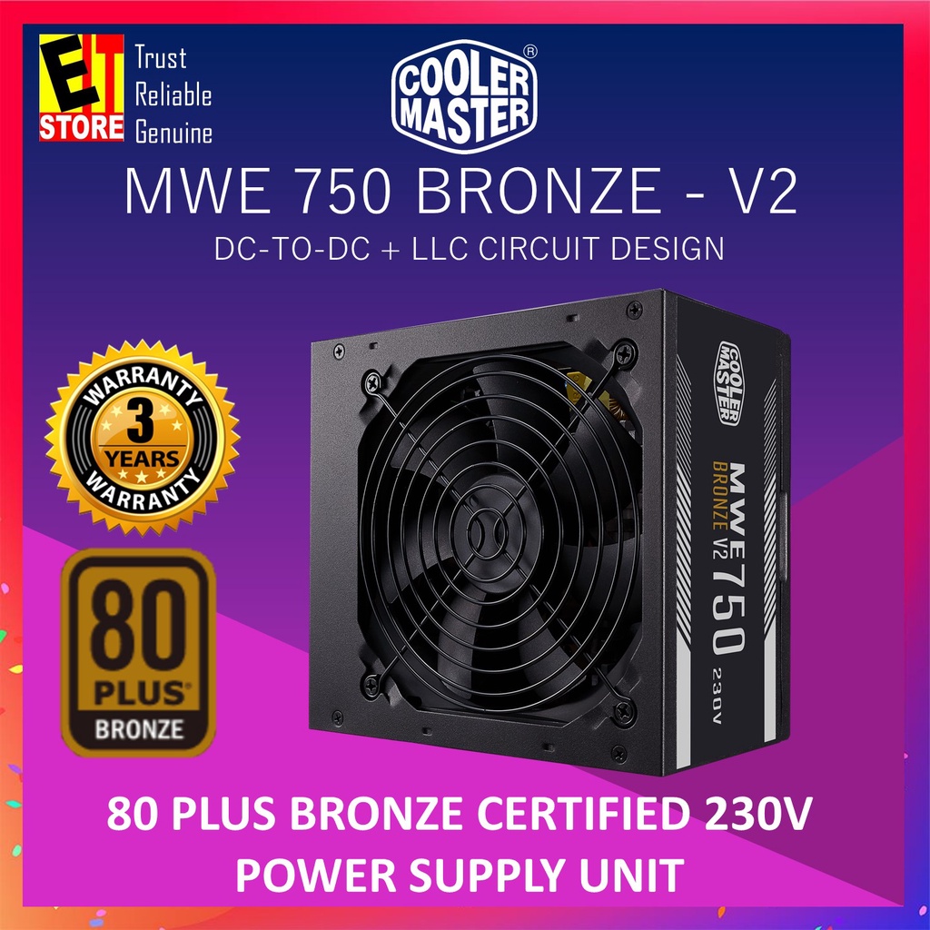 COOLER MASTER MWE 750 BRONZE 230V - V2 (MPE-7501-ACABW-BUK) | Shopee ...