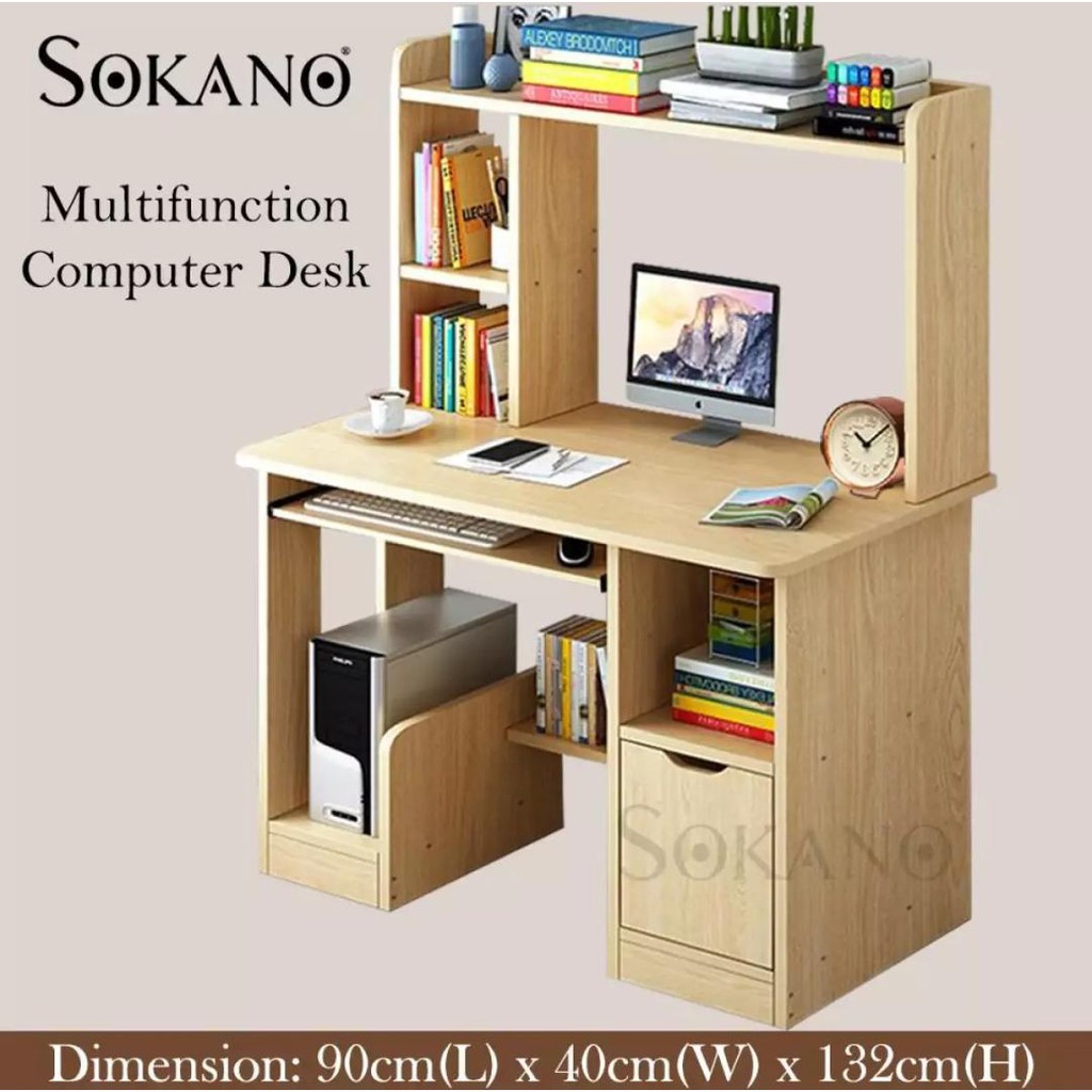 NEW ARRIVAL Computer Desk Wood PC Table Study Table With 3 Drawers For ...