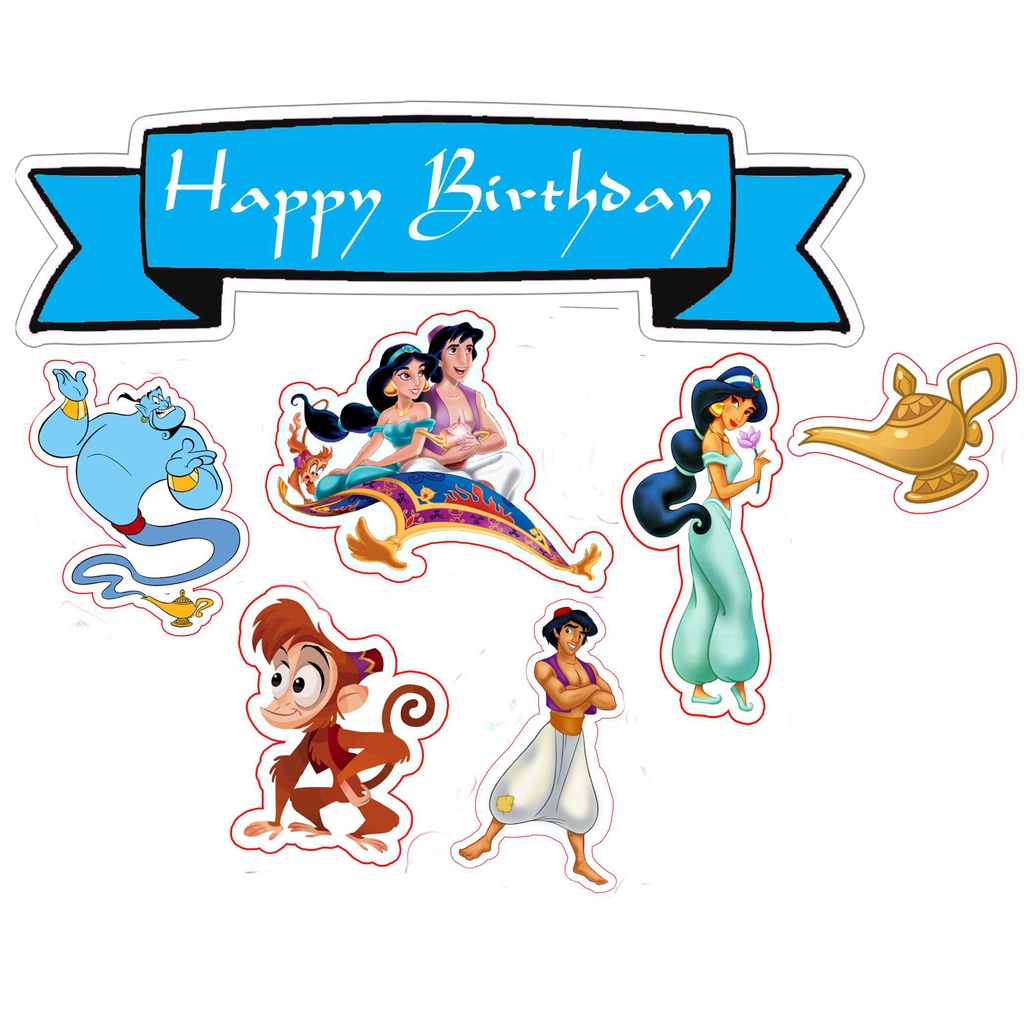 Birthday CUSTOM CAKE TOPPER/ALADDIN CAKE Decoration | Shopee Malaysia