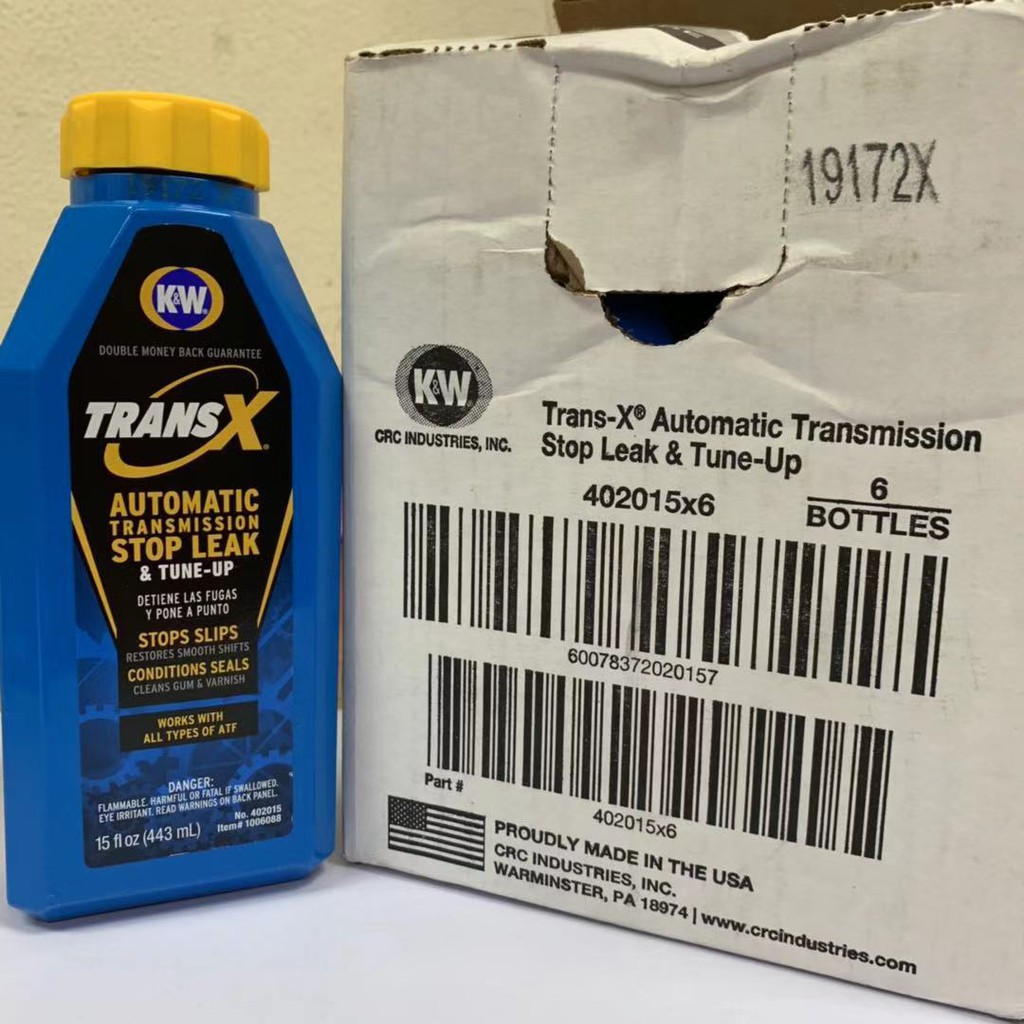 k&W TRANSX® AUTOMATIC TRANSMISSION STOP LEAK & TUNEUP, 15 FL OZ 430ML