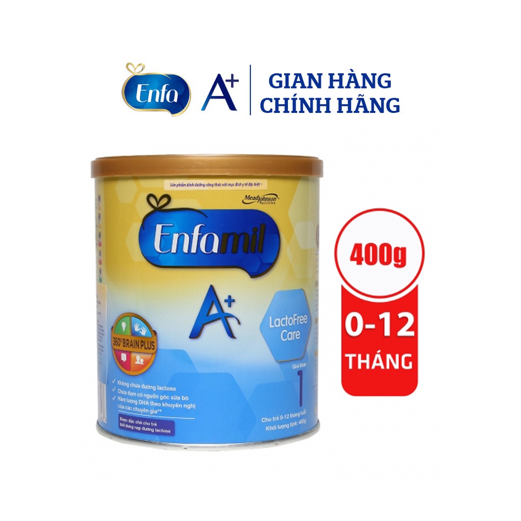 Set Of 1 Can Of Enfamil a + LactoFree Powdered Milk Box Of 400g (For