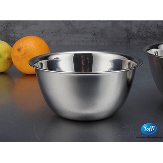 Toffi Deep Mixing Bowl Salad Bowl Stainless Steel Cm Shopee