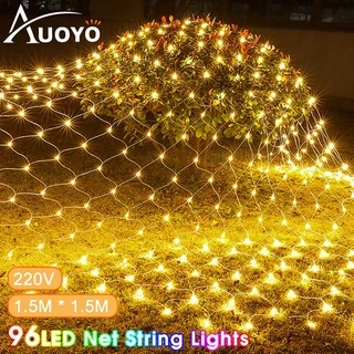 Outdoor Fishing Net Curtain Mesh Fairy Lights, Garden Decoration