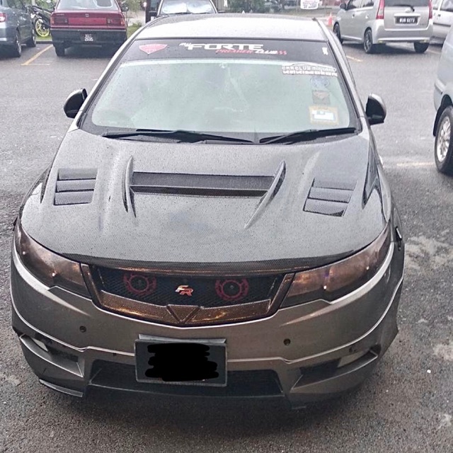 Kia Forte naza front bonnet hood bonet carbon fiber fibre DSM Style ...