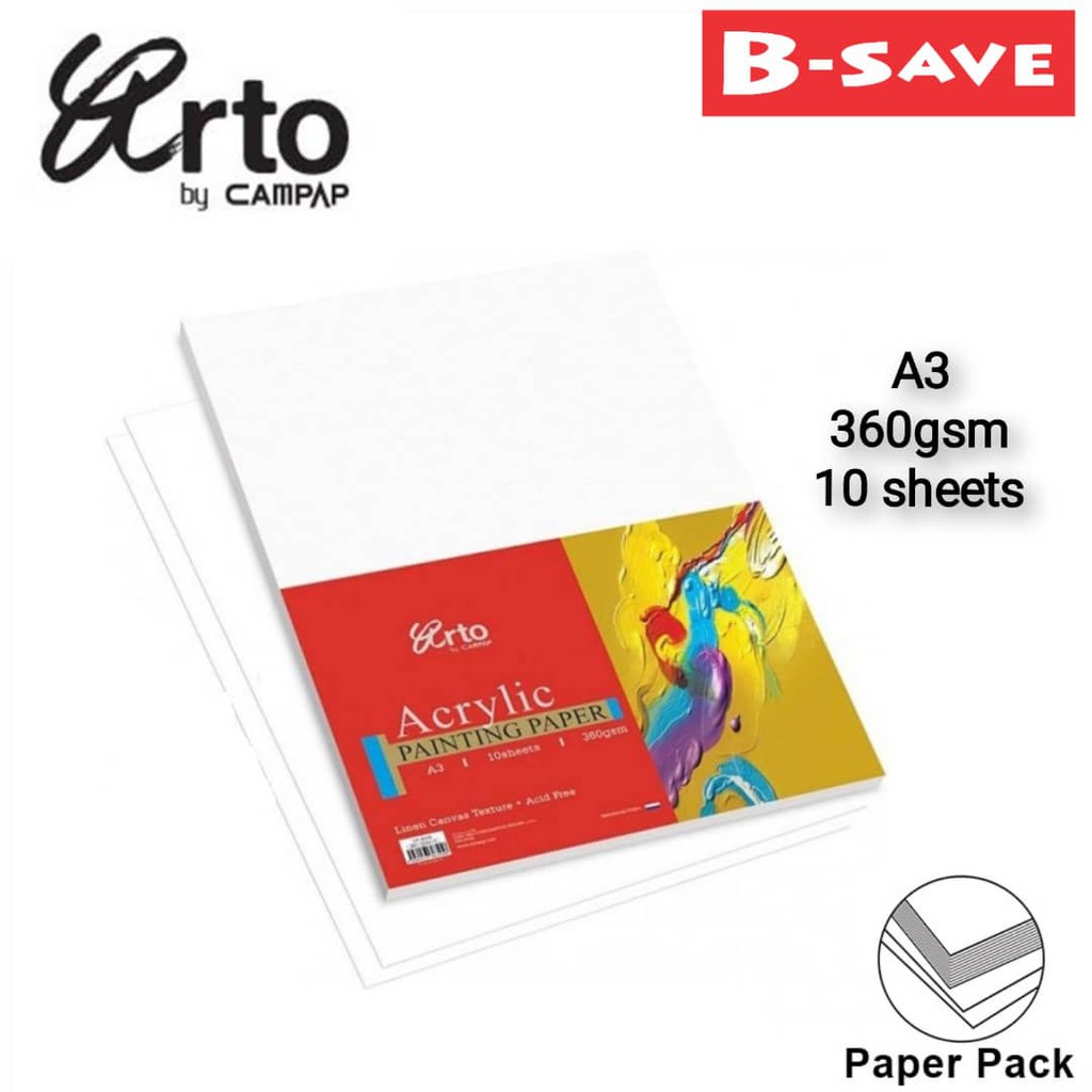 Campap ARTO Linen Canvas Texture A3 360 gsm Acrylic Paper