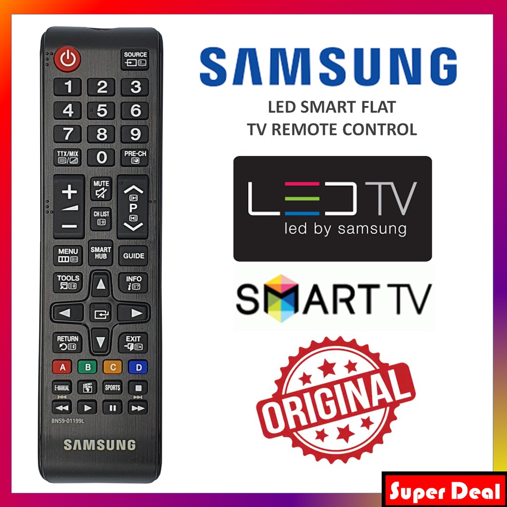 [ORIGINAL] SAMSUNG Flat Panel LED LCD TV Television Remote Control BN59 ...