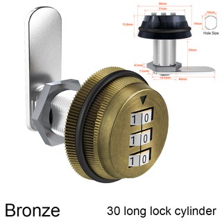 30mm Alloy Code Combination Cam lock Keyless Post Mail Box Cabinet