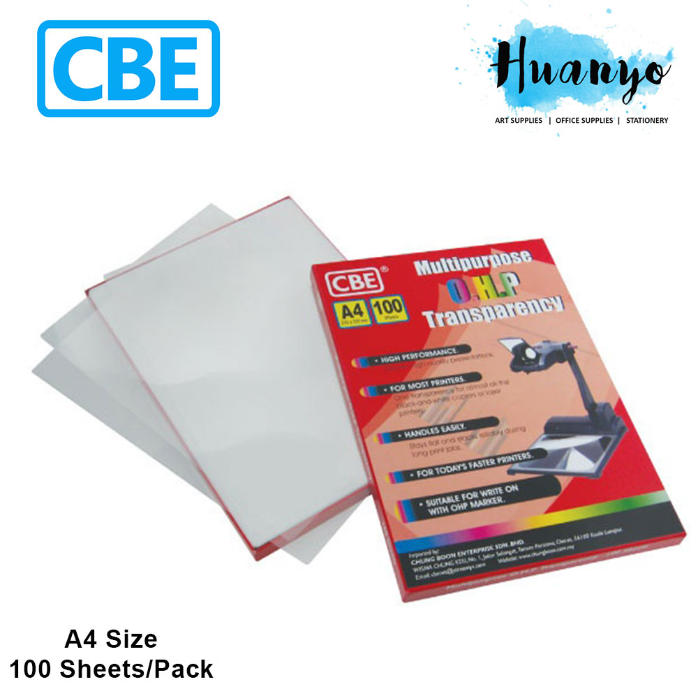 Transparency Film A4 Size 75 Micron 100 Sheets For School & Office work