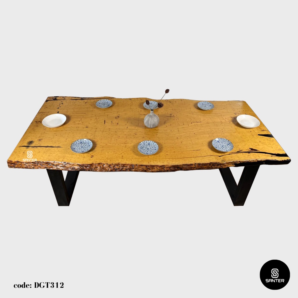 DGT312. Chengal Emas Solid Wood Dining Table/ Meeting Table (8 to 10 ...