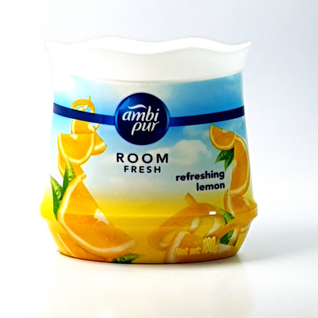 Ambi Pur Air Freshener Room Fresh Scented Gel Refreshing Lemon (180g