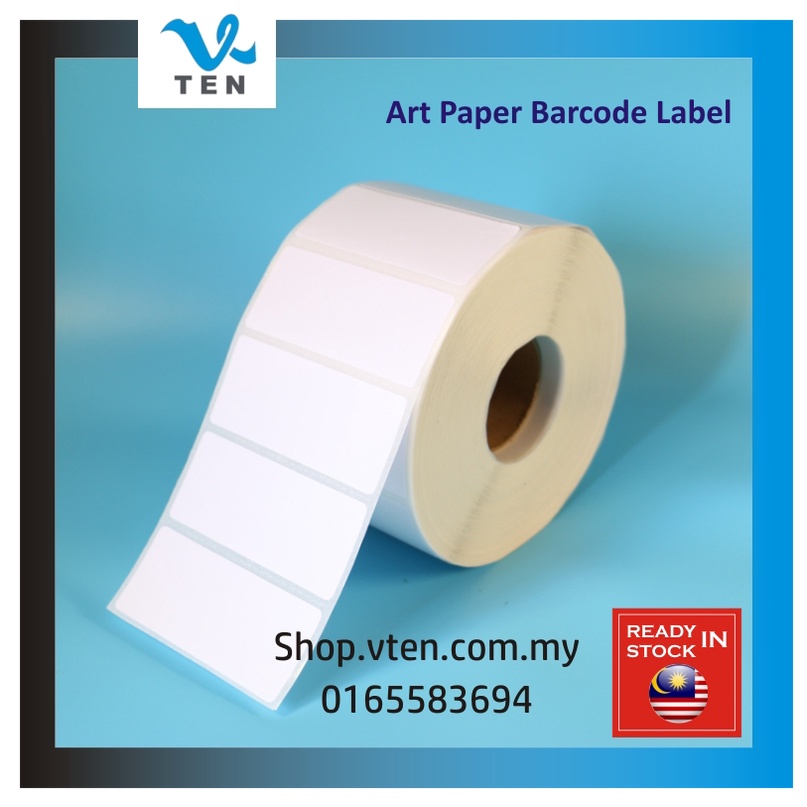 70X50mm Barcode Sticker Label For Ink Ribbon Printer | Shopee Malaysia