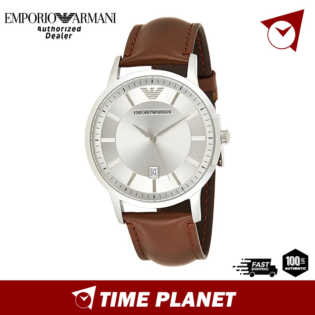Emporio Armani Men's Dress Brown Leather Watch AR2463 | Shopee Malaysia