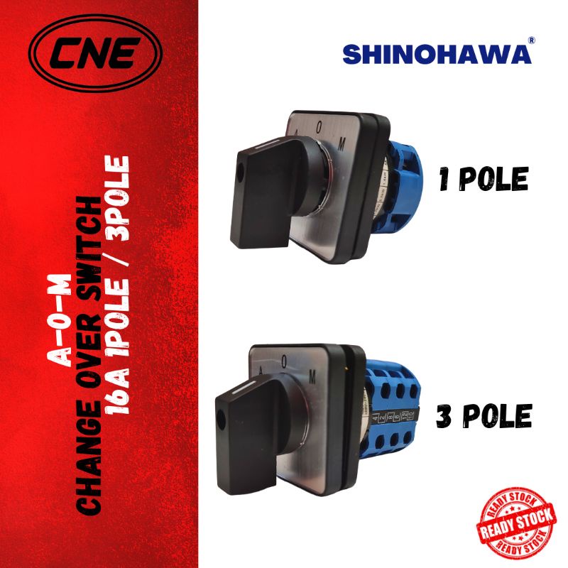 【🔥READY STOCK🔥】SHINOHAWA 1P/3P 16A A-0-M Change Over Insulator Switch ...