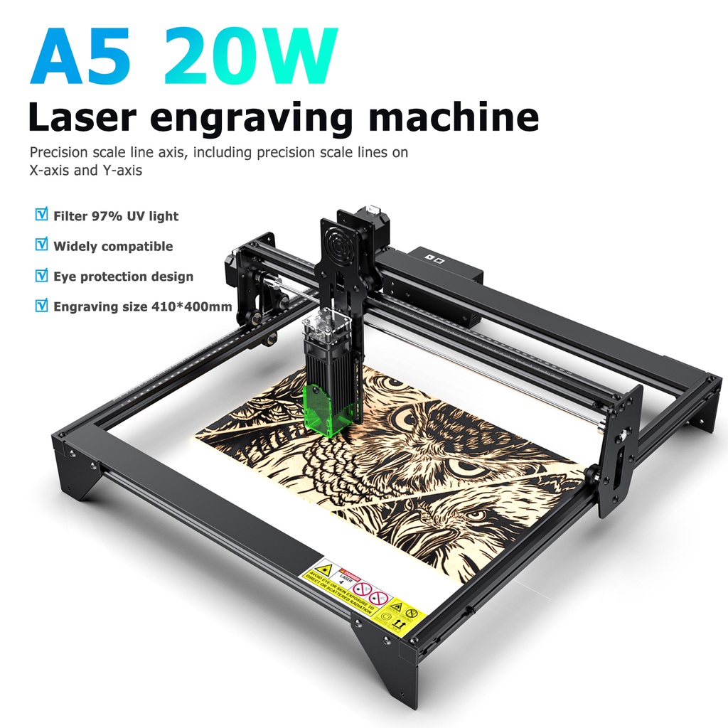 ATOMSTACK A5 M50 PRO 40W Laser Engraver Fixedfocus Eye Protection Engraving Machine for Metal