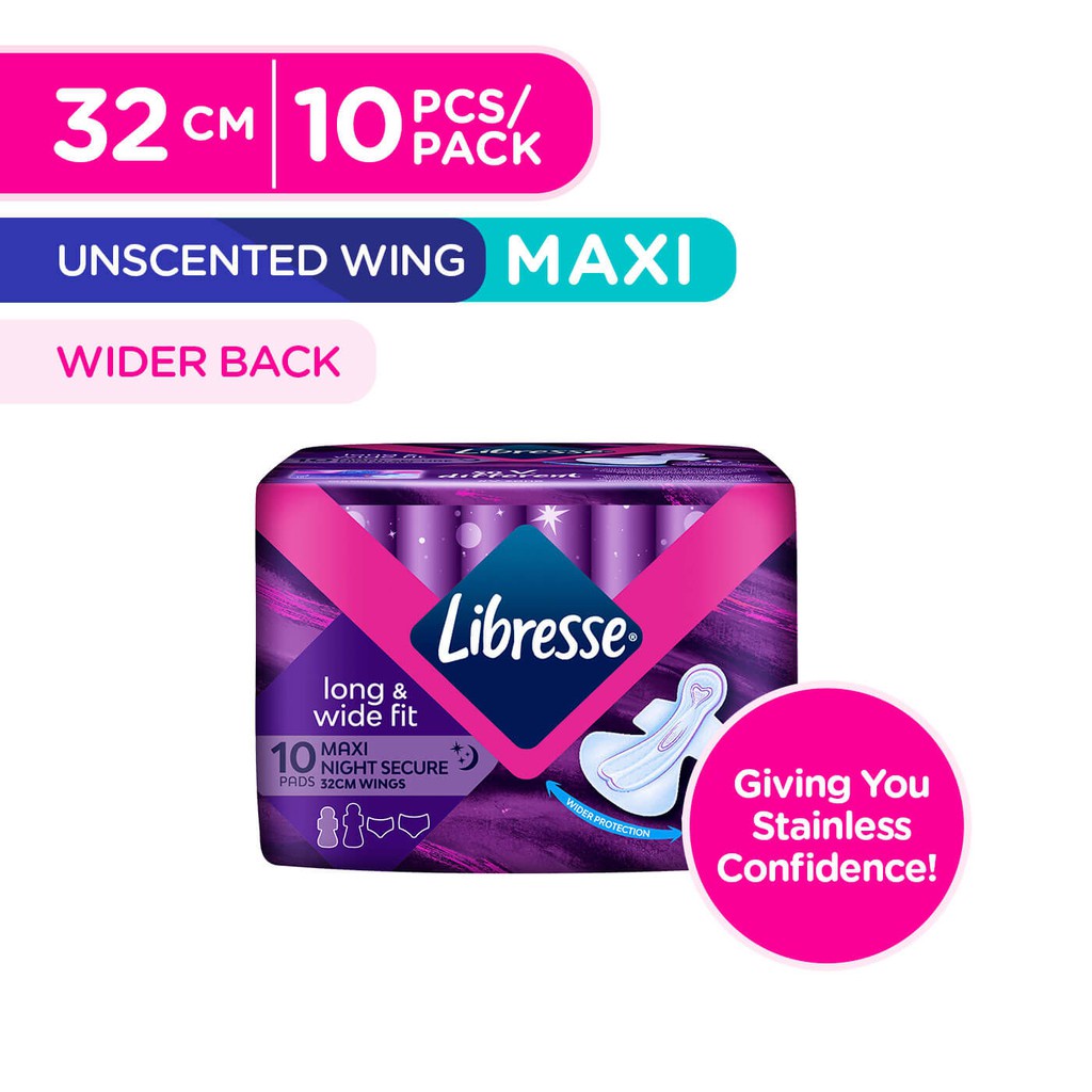 Libresse Maxi Night Secure Wings Longer Wider 41cm (6s)/32cm (10s