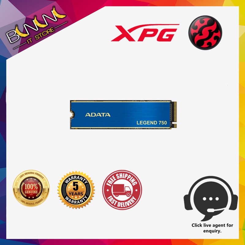 ADATA LEGEND 750 PCIe Gen3 x4 M.2 2280 Solid State Drive | Shopee Malaysia