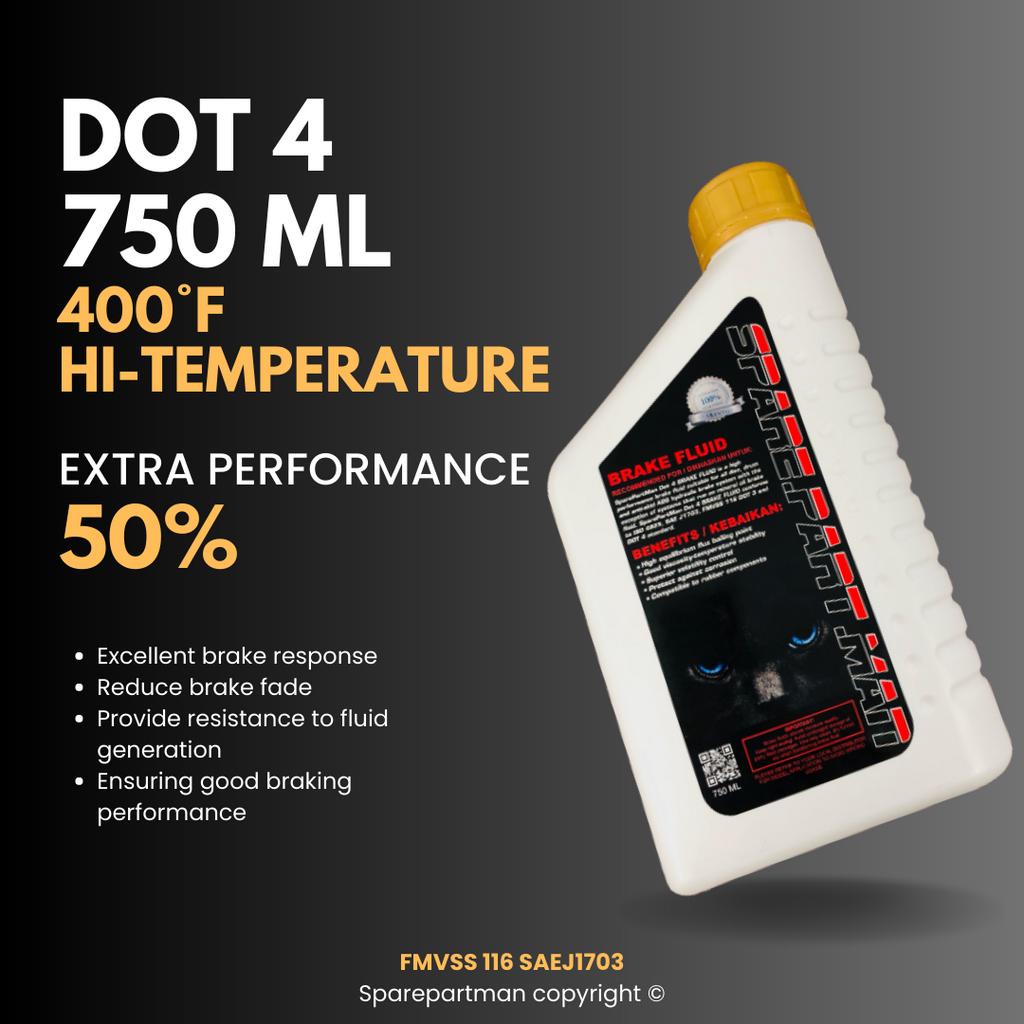Sparepartman Super Heavy Duty HiTemp BRAKE FLUID OIL DOT 4 750ML