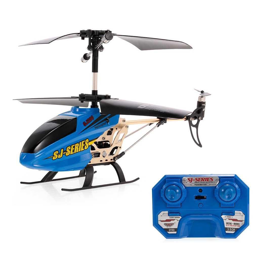 SJ R C SJ200 3.5CH Metal Alloy Infrared Control RC Helicopter Gyroscope Blue