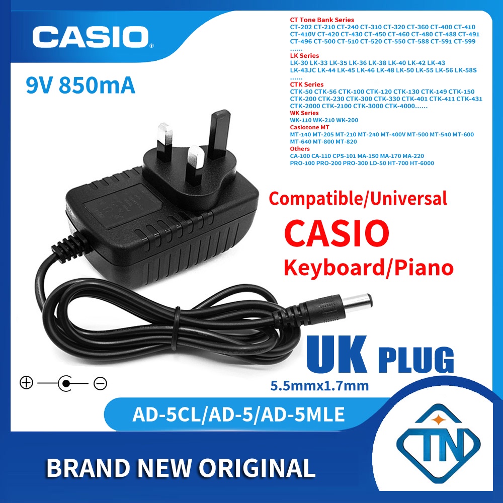 Casio Piano Keyboard Free Shipping 9V 1A AC Adapter For