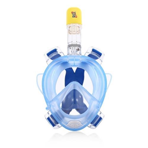 RKD Anti Fog Detachable Dry Snorkeling Full Face Mask Set (Blue ...