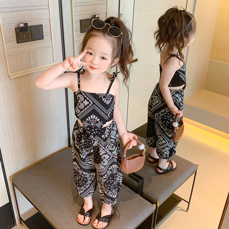 Summer Baju Baby Girl 1 Year Cute Girls Clothing Top Pants 2pcs Set Suit Black White Kids Clothes Baju Budak Perumpuan Shopee Malaysia