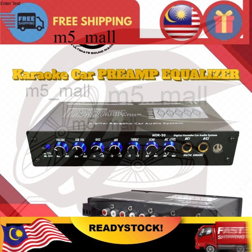 JW HIFI Pre Amp Car Karaoke / 3 Band Pre Amp Kereta Karaoke / Pre