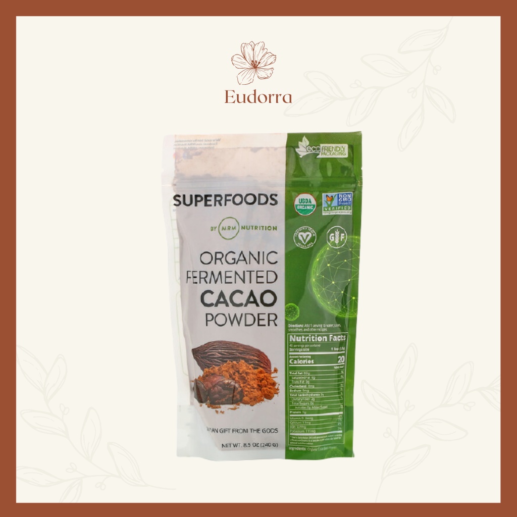 MRM, Organic Fermented Cacao Powder, 8.5 oz (240 g) | Shopee Malaysia
