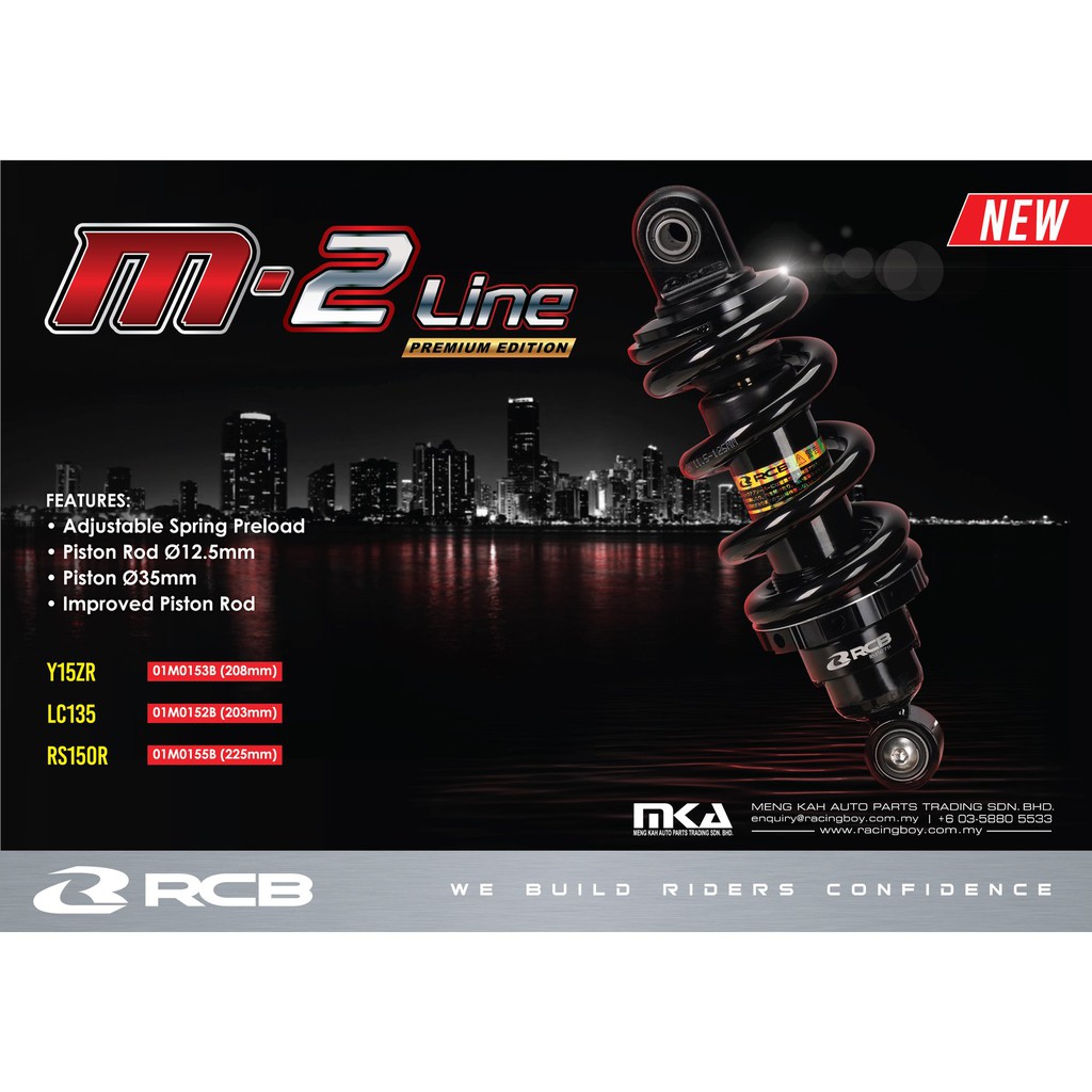 RCB Racing Boy mono Monoshock M2 Line RS150/Y15/Y16/LC135 | Shopee Malaysia