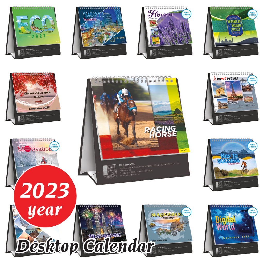 7" 2023 Calendar | Table Calendar | Desk Calendar | Desktop Calendar