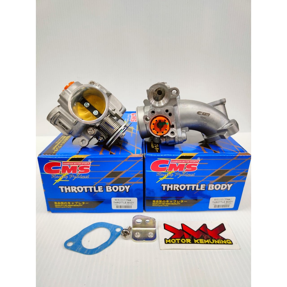 CMS THROTTLE BODY RACING NVX Y15 RS150 RSX R15 Y16 32MM, 34MM, 36MM