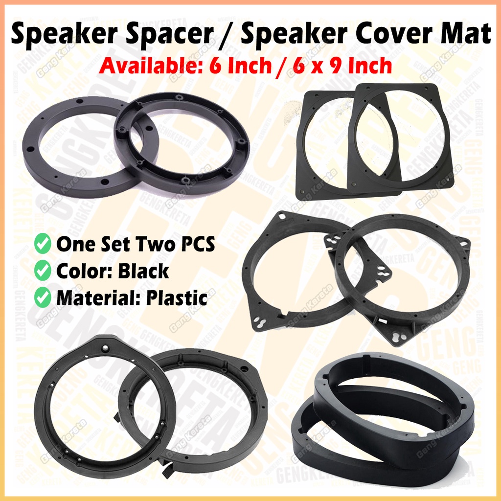 Universal Car Audio Speaker Spacer 6 / 6 x 9 Inch Adapter Protection