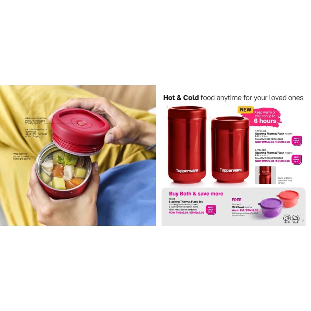 Tupperware thermal hot sale stacking containers