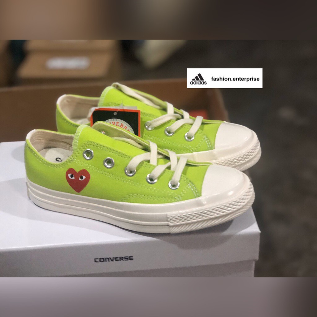 Cdg hot sale green converse