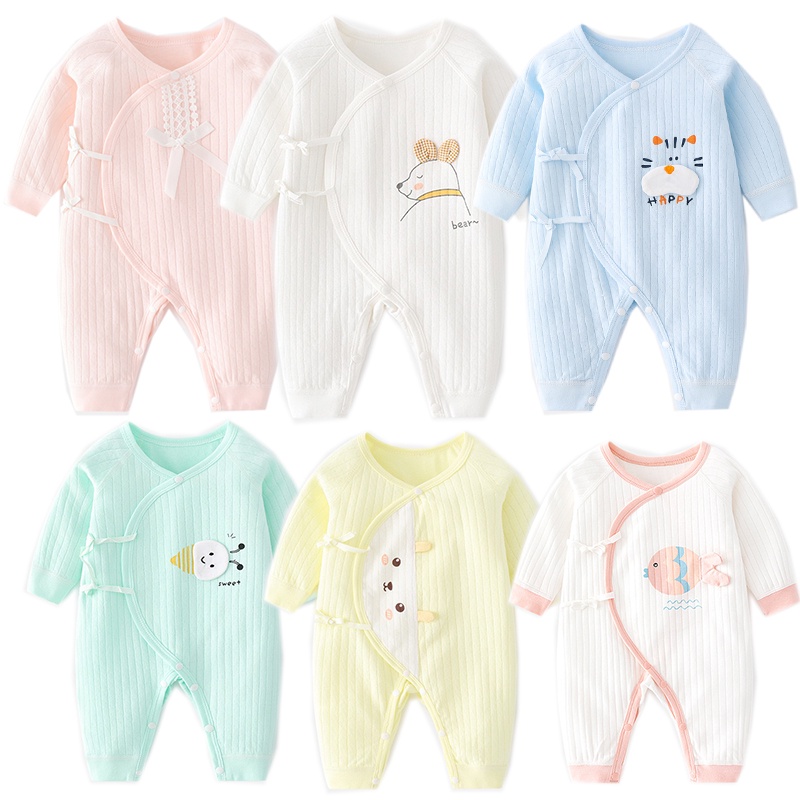 Newborn Baby Romper kimono Style Pure Cotton Boneless Baby Clothes ...