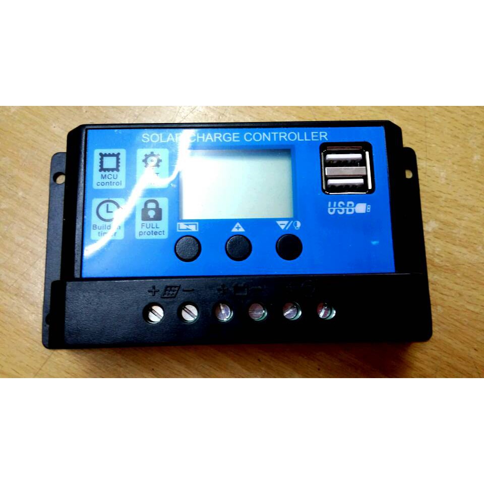 Dual USB LCD Display PWM Solar Panel Controller Battery Charger Charge ...