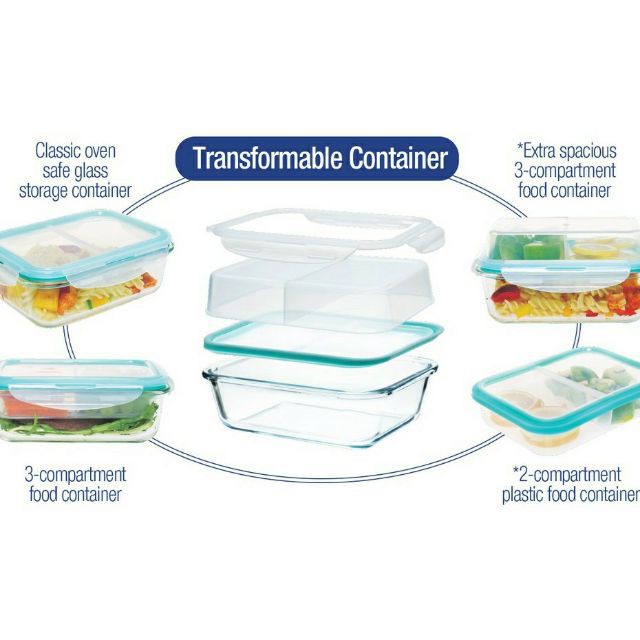 COSWAY Transformable Container Airtight Glass Set (8pcs) | Shopee Malaysia