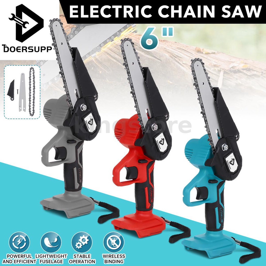 6 Inch 3000W Electric Chain Saw Cordless Pruning ChainSaw Garden Tree ...