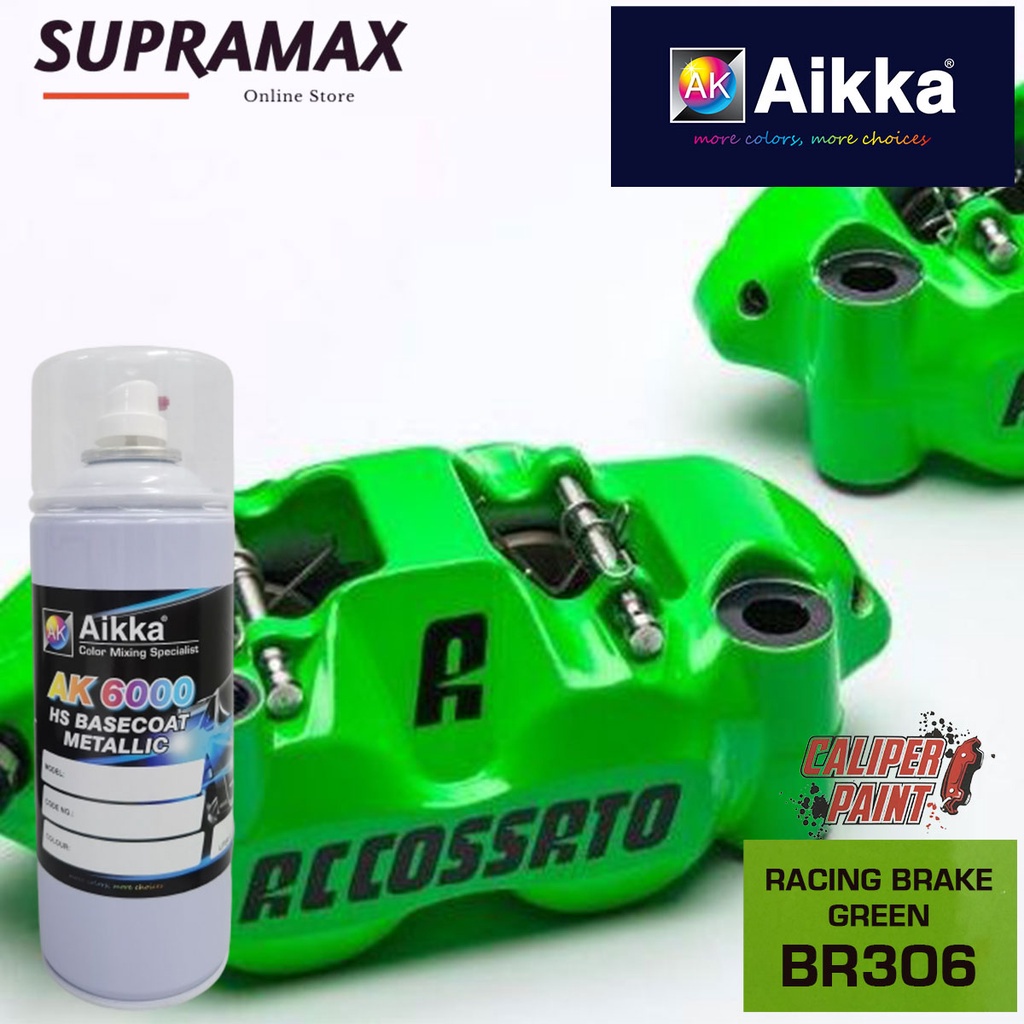 [Brake Caliper Paint RACING BRAKE GREEN BR306] AIKKA Brake Caliper