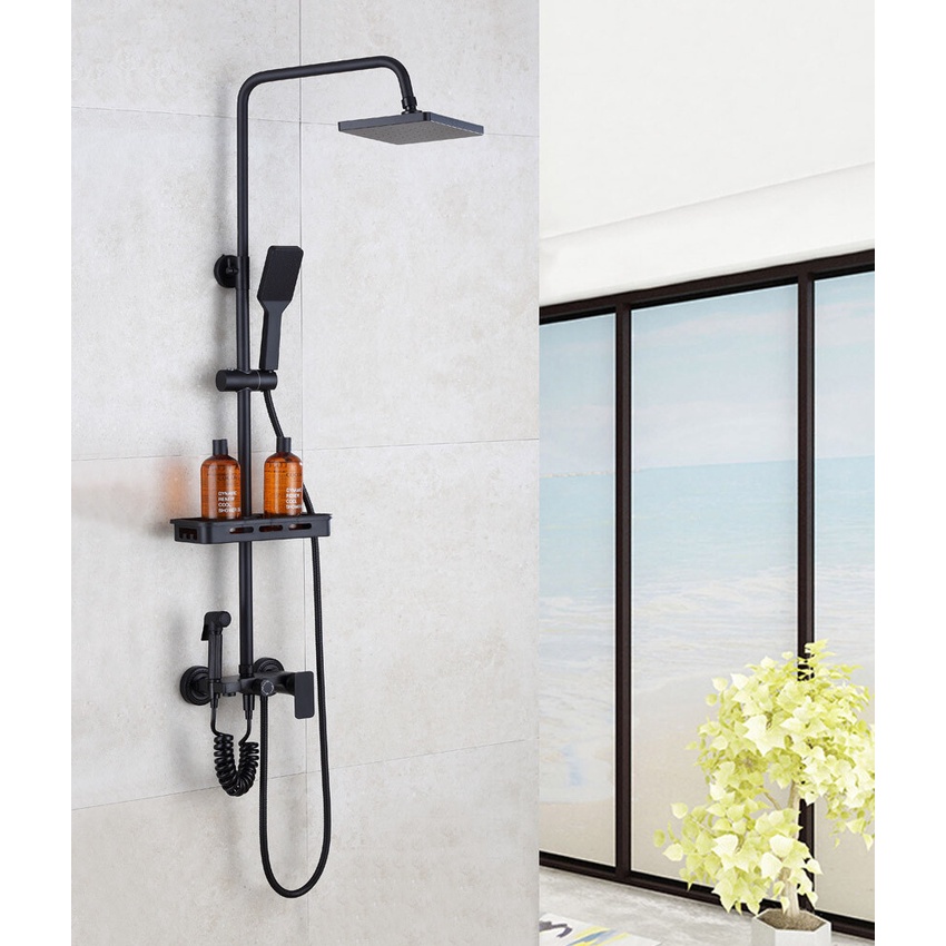 Bathroom Shower System Set with Rain Showerhead and Handheld Shower