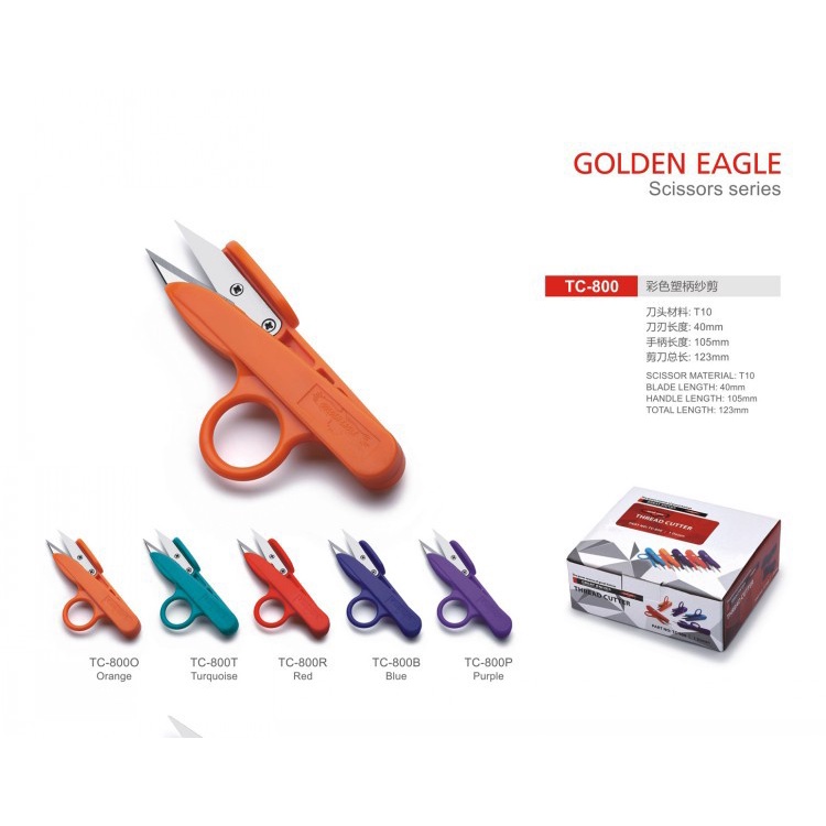 Stationery- V shaped Scissors with PVC handle Thread Cutter/ Gunting ...