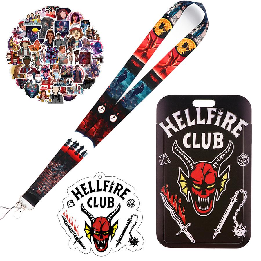 Stranger Things 4 Lanyard for Keys ID Badge Holder Hellfire Club ...