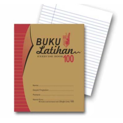 Exercise Book / Buku Latihan100 Pages Single Line - 10 books x 100Pages ...