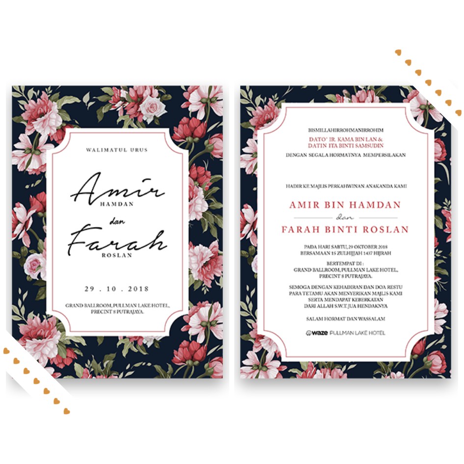 KAD KAHWIN/UNDANGAN/BIRTHDAY/WEDDING MURAH FREE SHIPPING & DESIGN