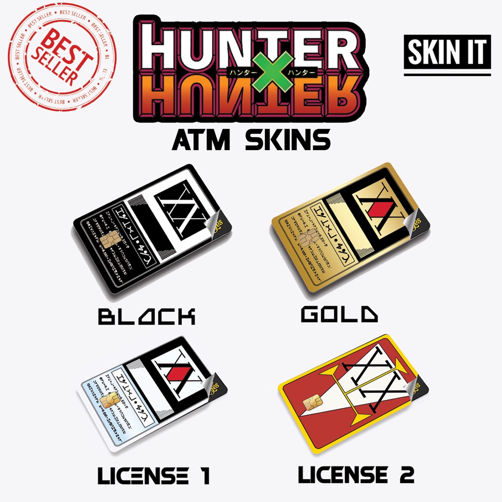 Atm card sticker Anime HxH Hunter x Hunter License Stickers skins for ...