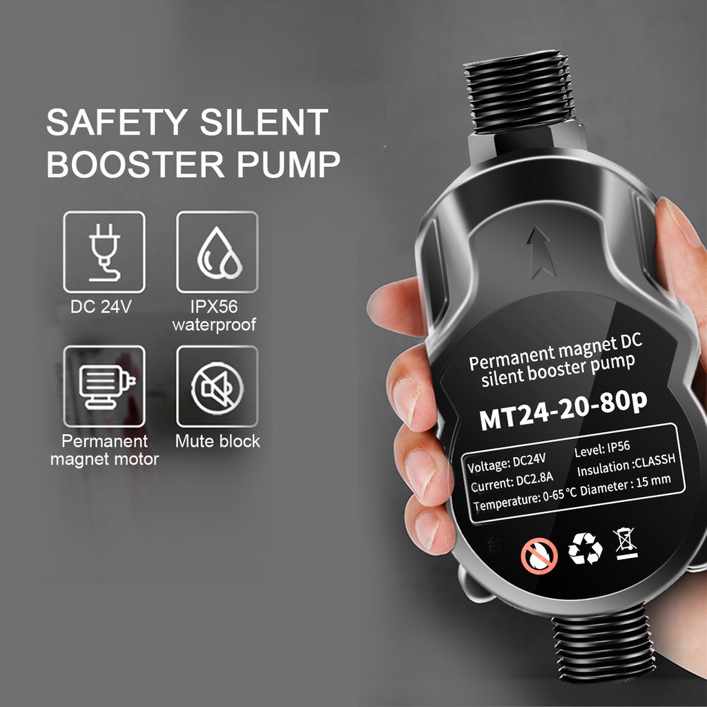 20L/min 80pa Water Pressure Booster Pump DC 24V Water Pressurizing Pumps for Home Solar Water